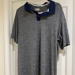 🔴kjus gray and navy golf shirt